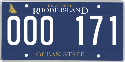 RI license plate 000171