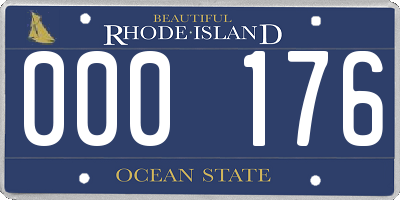 RI license plate 000176