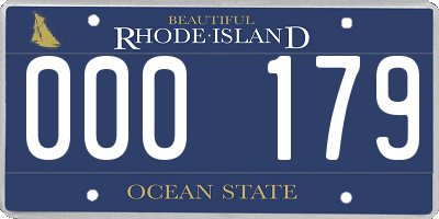 RI license plate 000179