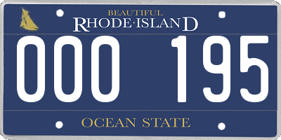 RI license plate 000195