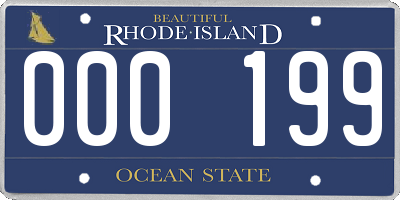 RI license plate 000199