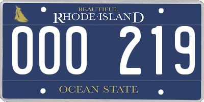 RI license plate 000219