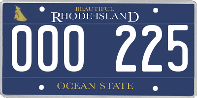 RI license plate 000225