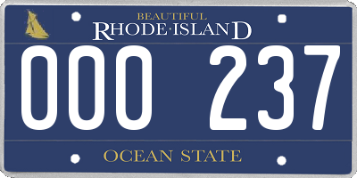 RI license plate 000237