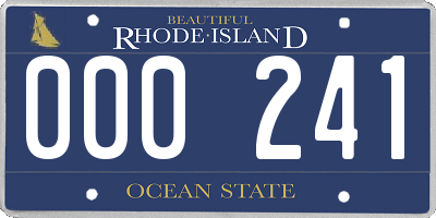 RI license plate 000241