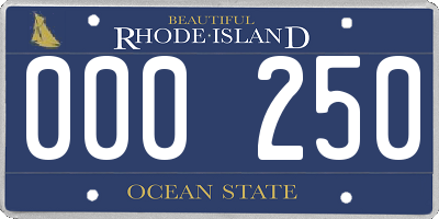 RI license plate 000250