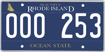 RI license plate 000253