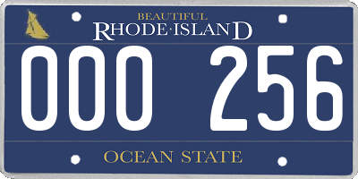RI license plate 000256