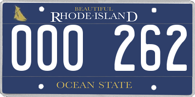 RI license plate 000262