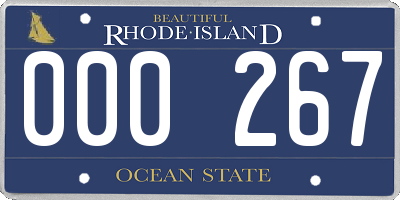 RI license plate 000267