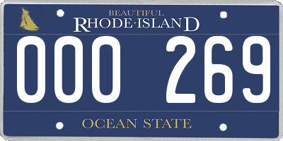 RI license plate 000269