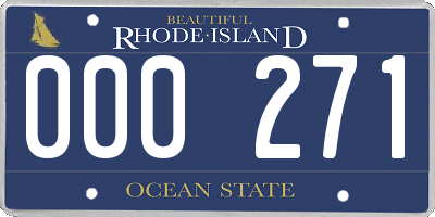 RI license plate 000271