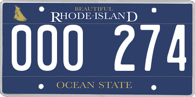 RI license plate 000274