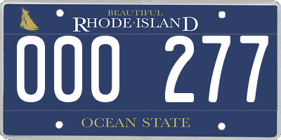 RI license plate 000277