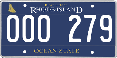 RI license plate 000279