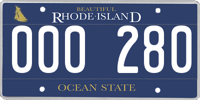 RI license plate 000280