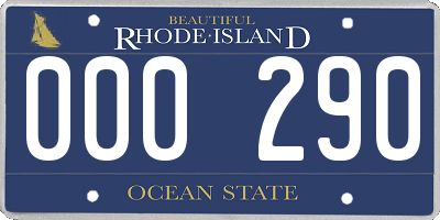 RI license plate 000290