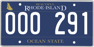 RI license plate 000291
