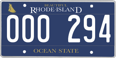 RI license plate 000294