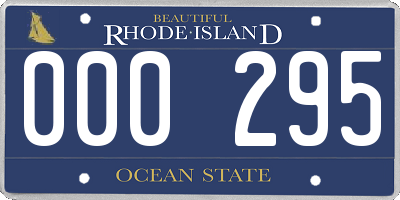 RI license plate 000295