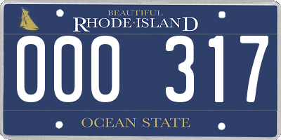 RI license plate 000317