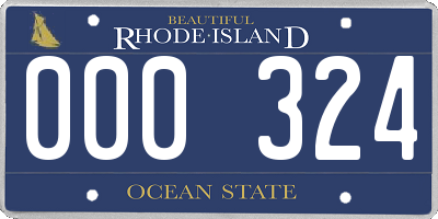 RI license plate 000324