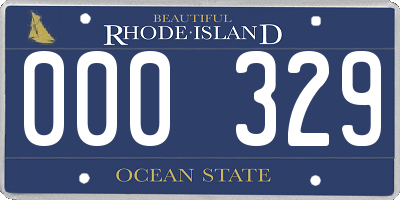 RI license plate 000329