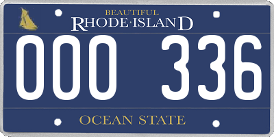 RI license plate 000336