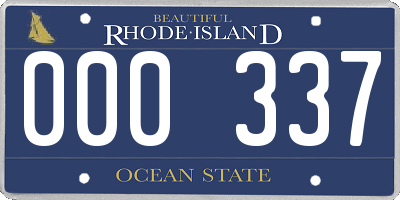 RI license plate 000337