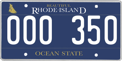 RI license plate 000350