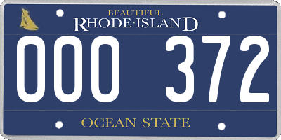 RI license plate 000372