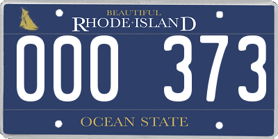 RI license plate 000373