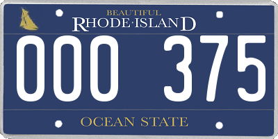 RI license plate 000375