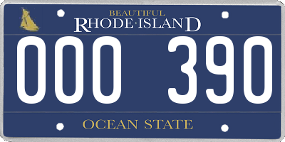 RI license plate 000390