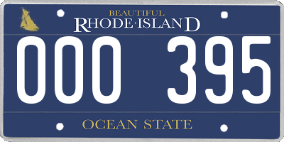 RI license plate 000395