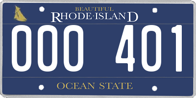 RI license plate 000401