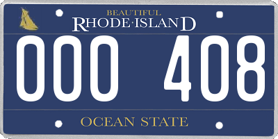 RI license plate 000408