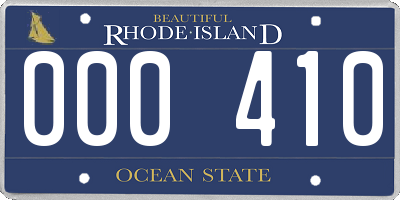 RI license plate 000410