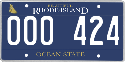 RI license plate 000424