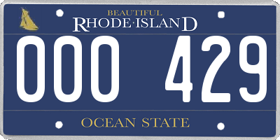 RI license plate 000429