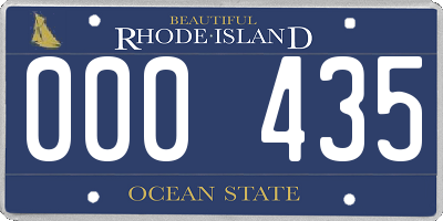 RI license plate 000435