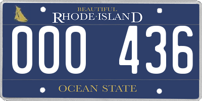 RI license plate 000436