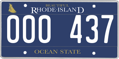 RI license plate 000437