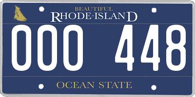 RI license plate 000448