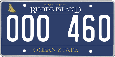 RI license plate 000460