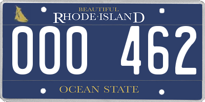 RI license plate 000462