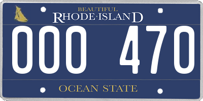 RI license plate 000470