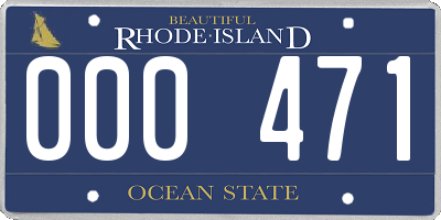 RI license plate 000471