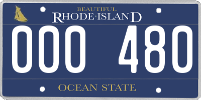 RI license plate 000480