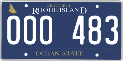 RI license plate 000483
